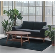 Linon Maven Faux Rabbit Polyester 3'x5' Accent Rug in Charcoal Gray