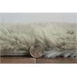 Linon Maven Faux Rabbit Polyester 3'x5' Accent Rug in Green