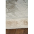 Linon Maven Faux Rabbit Polyester 5'x7' Area Rug in Pale Gray