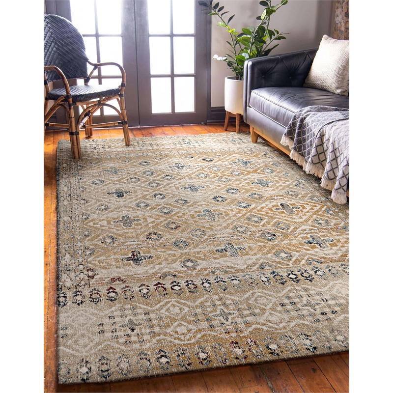 Linon Great Zero Leopold Polyester 5'x7'6