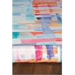 Linon Motif Printed Faux Rabbit Swatch Polyester 3'x5' Accent Rug in Pink