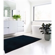 Linon Maven Faux Rabbit Polyester 3'x5' Accent Rug in Navy