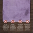 Linon Maven Faux Rabbit Polyester 5'x7' Area Rug in Purple