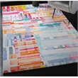 Linon Motif Printed Faux Rabbit Swatch Polyester 5'x7' Area Rug in Pink