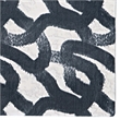 Linon Motif Printed Faux Rabbit Sketch Polyester 5'x7' Area Rug in Black