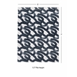 Linon Motif Printed Faux Rabbit Sketch Polyester 5'x7' Area Rug in Black