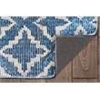 Linon Motif Printed Faux Rabbit Linear Polyester 3'x5' Accent Rug in Blue