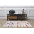 Linon Motif Printed Faux Rabbit Felix Polyester 3'x5' Accent Rug in Ivory