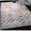 Linon Motif Printed Faux Rabbit Felix Polyester 5'x7' Area Rug in Ivory