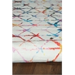 Linon Motif Printed Faux Rabbit Felix Polyester 5'x7' Area Rug in Ivory