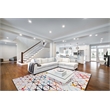 Linon Motif Printed Faux Rabbit Felix Polyester 8'x10' Area Rug in Ivory
