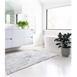Linon Motif Printed Faux Rabbit Domo Polyester 3'x5' Accent Rug in Ivory