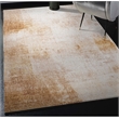 Linon Motif Printed Faux Rabbit Simone Polyester 5'x7' Area Rug in Ivory