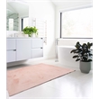 Linon Maven Faux Rabbit Polyester 3'x5' Accent Rug in Pink