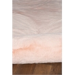 Linon Maven Faux Rabbit Polyester 5'x7' Area Rug in Pink