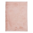Linon Maven Faux Rabbit Polyester 5'x7' Area Rug in Pink