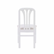 Linon Darlie Set of 2 Dining Chairs Grey Upholstered Seat in White Beechwood