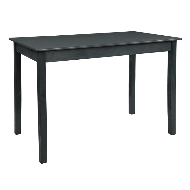 Linon Jordan Upholstered Five Piece Tavern Set in Rustic Dark Charcoal Wood