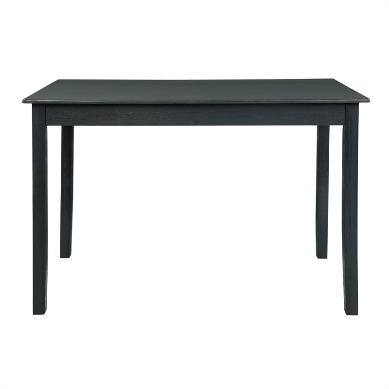 Linon Jordan Upholstered Five Piece Tavern Set in Rustic Dark Charcoal Wood