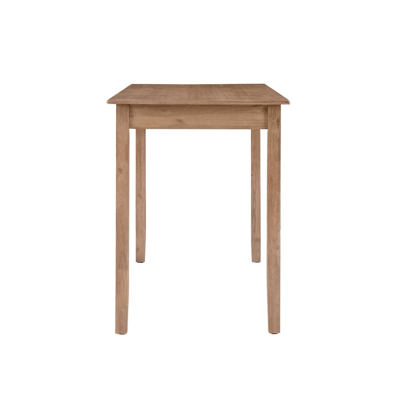 Linon Jordan Upholstered Five Piece Tavern Set in Rustic Gray Wash Wood