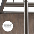 Linon Paisley Tall Steel Clothing Rack Distressed Wood Shelf 4 Hooks in Pewter