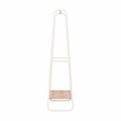 Linon Paisley Tall Steel Open Clothing Rack Natural Wood Shelf 4 Hooks in White
