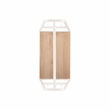 Linon Paisley Tall Steel Open Clothing Rack Natural Wood Shelf 4 Hooks in White