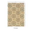 Linon Trio Combs Polyester 5'x7' Area Rug in Cream & Aqua