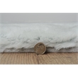 Linon Maven Faux Rabbit 5' x 7' Area Rug in Pastel Blue