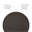 Linon Tara Round Spindle Side Table in Dark Grey Painted Wood