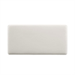 Linon Hawn Rectangle Storage Ottoman Natural Wood Trim in White Faux Leather