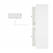 Linon Mavis Wood Console Table with 2 Drawers and Bottom Shelf in White