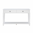 Linon Mavis Wood Console Table with 2 Drawers and Bottom Shelf in White