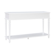 Linon Mavis Wood Console Table with 2 Drawers and Bottom Shelf in White