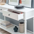Linon Mavis Wood Console Table with 2 Drawers and Bottom Shelf in White