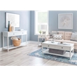 Linon Mavis Wood Console Table with 2 Drawers and Bottom Shelf in White