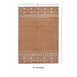 Linon Marion Lansing Polyester 5' x 7' Area Rug in Cream