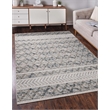 Linon Marion Macomb Polyester 5' x 7' Area Rug in Cream
