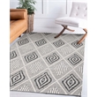Linon Marion Marko Polyester 5' x 7' Area Rug in Cream