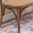 Linon Dallas Bentwood Bench X-Back Rattan Seat in Rustic Antique Brown
