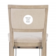 Linon Keira Folding Counter Stool Fabric Padded Back & Seat in Graywash Wood