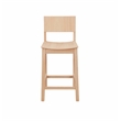 Linon Burke Saddle Seat Counter Stools Set of Two in Unfinished Rubberwood
