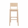 Linon Burke Saddle Seat Bar Stools Set of Two in Unfinished Solid Rubberwood