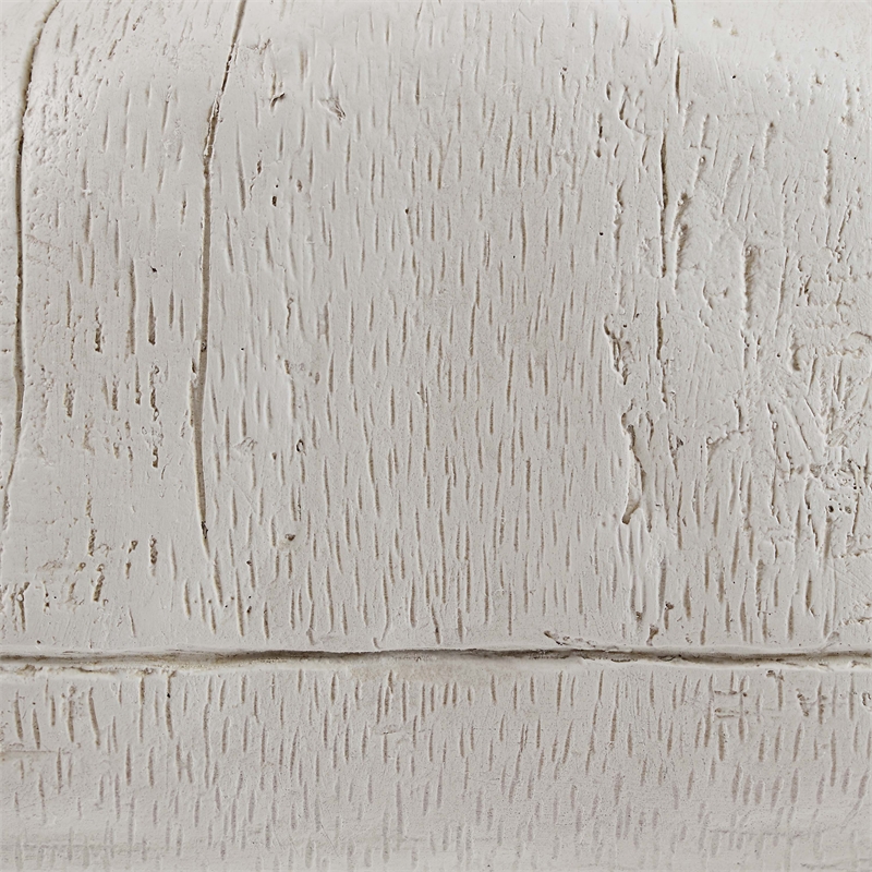 Linon Mabry Whale Sculptured Resin & Glass Top Rustic Accent Table in White