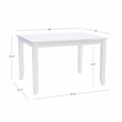 Linon Delia 5 Piece Wood Dining Set Lightly Burnished Edges in Antique White