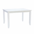 Linon Delia 5 Piece Wood Dining Set Lightly Burnished Edges in Antique White