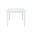 Linon Delia 5 Piece Wood Dining Set Lightly Burnished Edges in Antique White