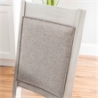 Linon Marco 7 Pce Wood 2 Tone Dining Set Upholstered Chairs in White/Gray