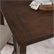 Linon Liz Rustic Wood 5 Piece Counter Height Dining Set Padded Seats in Brown