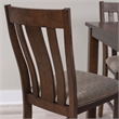 Linon Liz Rustic Wood 5 Piece Counter Height Dining Set Padded Seats in Brown